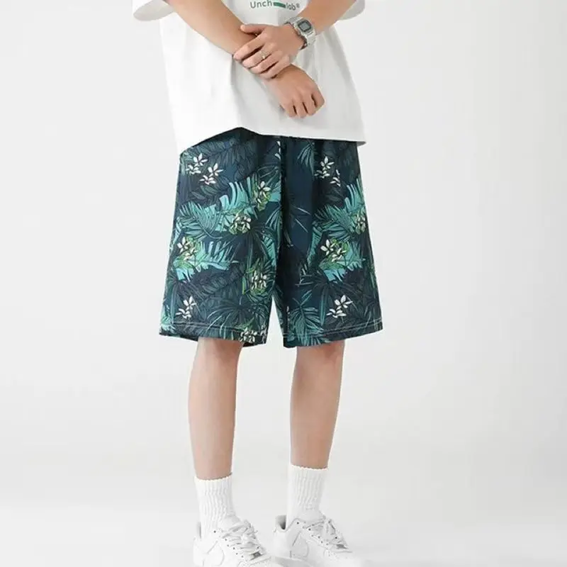 

Mens Beach Shorts Printed Short Pants Male Streetwear Loose Breathable Beachwear Shorts Pants Travel Summer