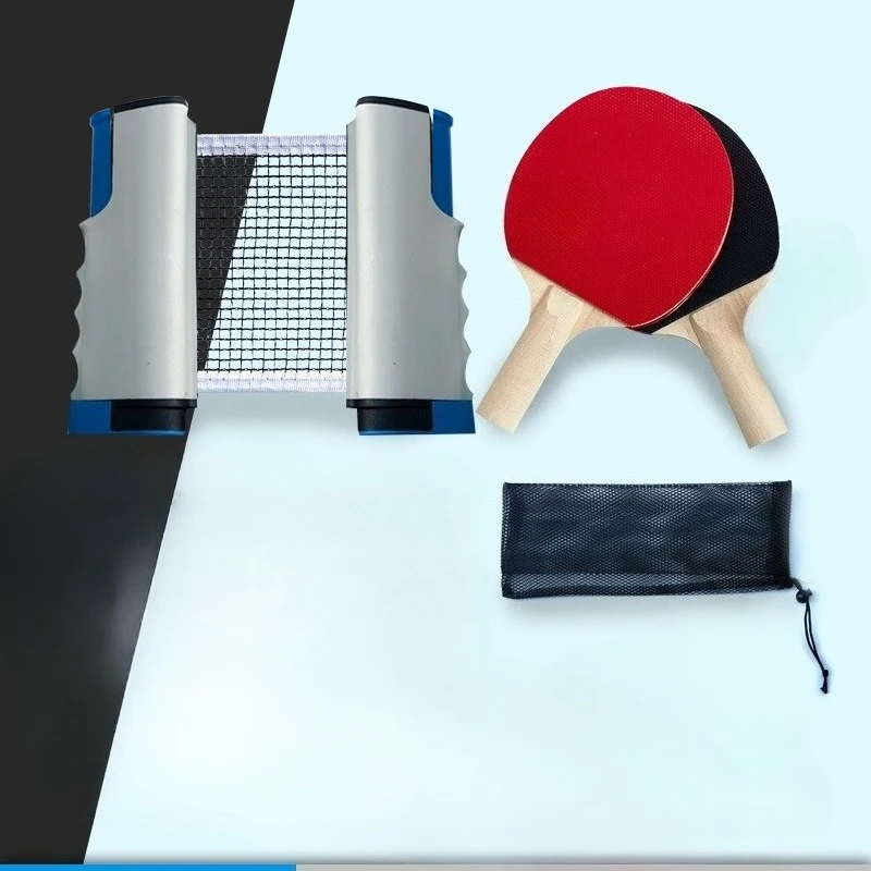 

Household Standard Stretchable Table Tennis Mesh Rack Set Portable Mesh Column Table Tennis Racket Combination Set Exercise