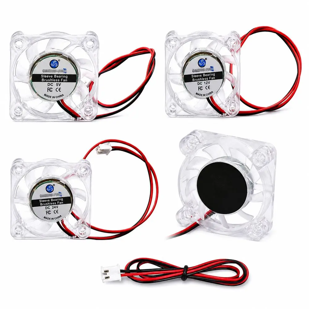 5/12/24V 3D Printer Cooling Fan Hydraulic Bearing Brushless Motor DC Cooling Fan Heat Dissipation Quiet Brushless Cooling Fan