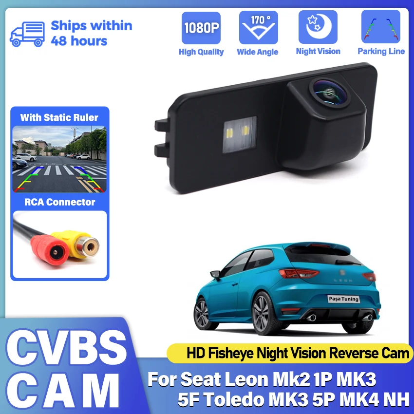 Night Vision Rear View Reversing Camera Car Back up Camera HD CCD For Seat Leon Mk2 1P Mk3 5F Toledo Mk3 5P Mk4 NH 2005~2015