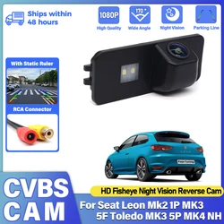 Night Vision Rear View Reversing Camera Car Back up Camera HD CCD For Seat Leon Mk2 1P Mk3 5F Toledo Mk3 5P Mk4 NH 2005~2015