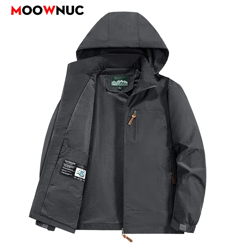 

Men's Fashion Windbreaker Parka Casual Spring Autumn Jacket Streetwear Windproof Male Overcoat Hombre Outdoors Coat Techwear