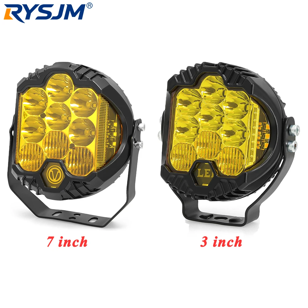 

3inch 7 inch 90W Running Lights Adjustable LED Headlight Driving Lamp Side Shooter LED Light Spotlight DRL For Car Truck ATV UTV