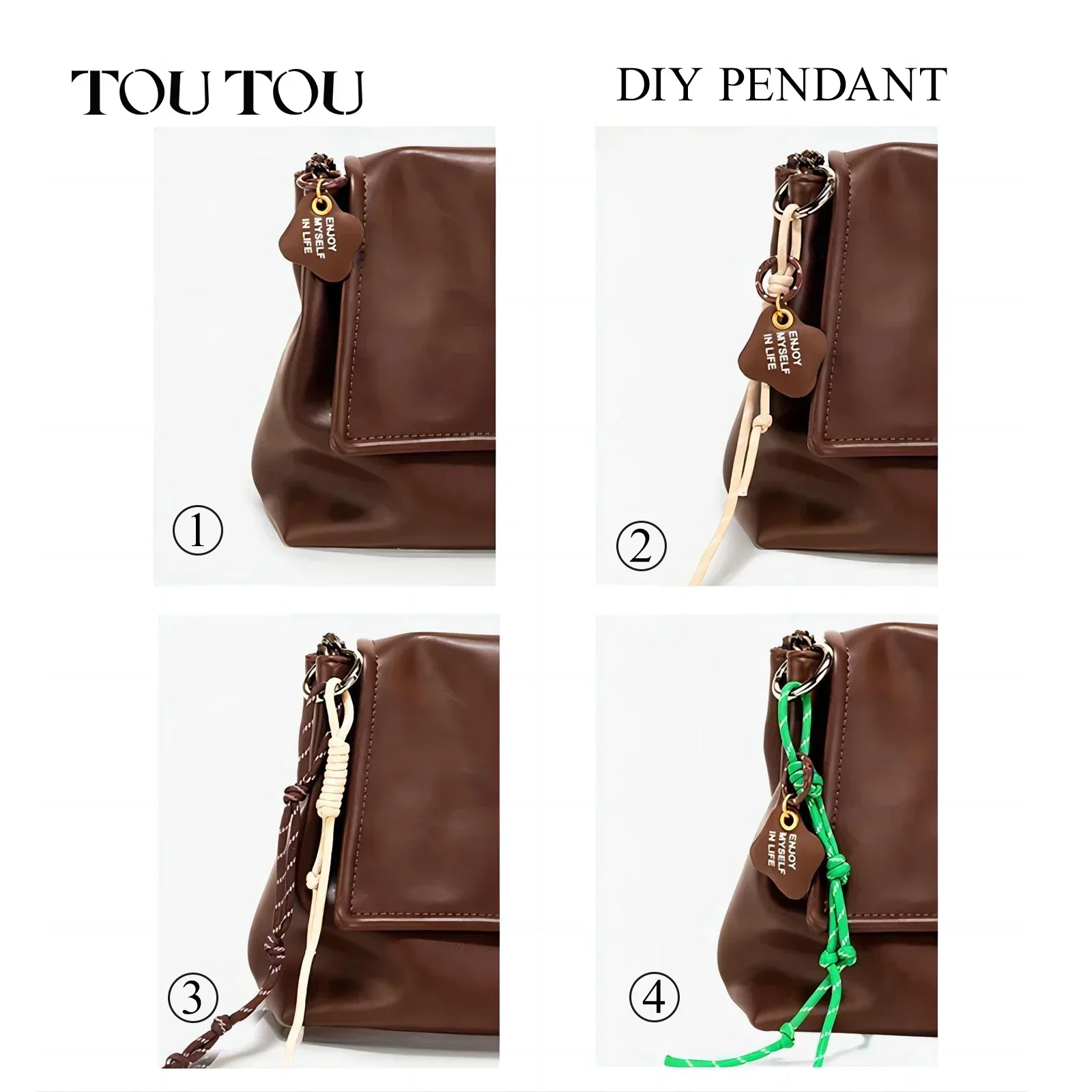 TOUTOU Women Tote Bag Messenger 10.9 Inch Laptop Cosmetics Original Brand Handbag Shoulder Crossbody Student Christmas Gift