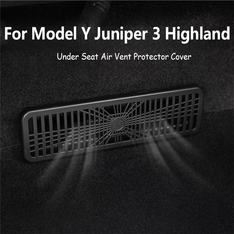 

For Tesla Model Y Juniper 3 Highland Under Seat Air Vent Protector Cover Anti-clog Outlet Grille Protection Accessories