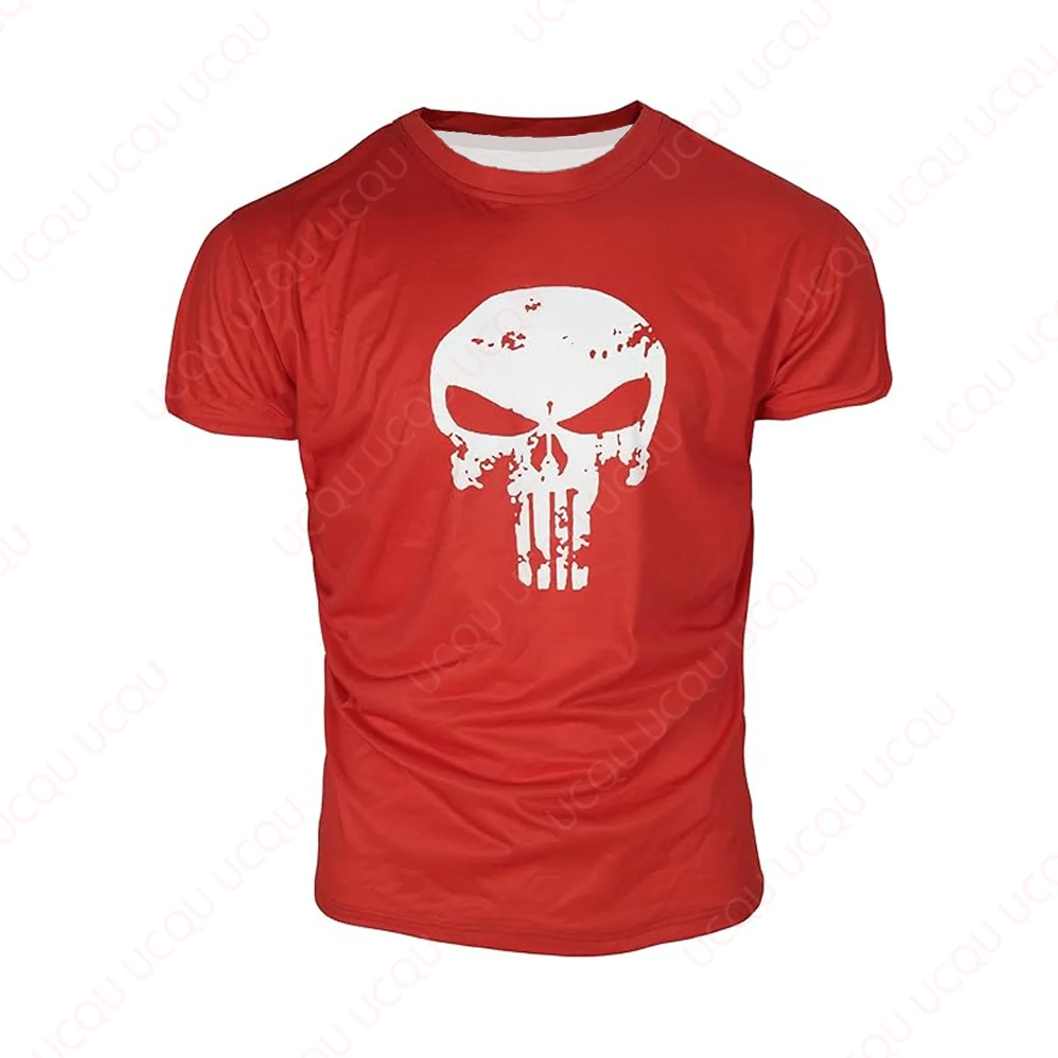 

Men's Novelty Skull Patriotic Short Sleeve Vintage Graphic T-Shirt Outdoor Equipe Unisex Summer Rider Motorcycle T-shirt