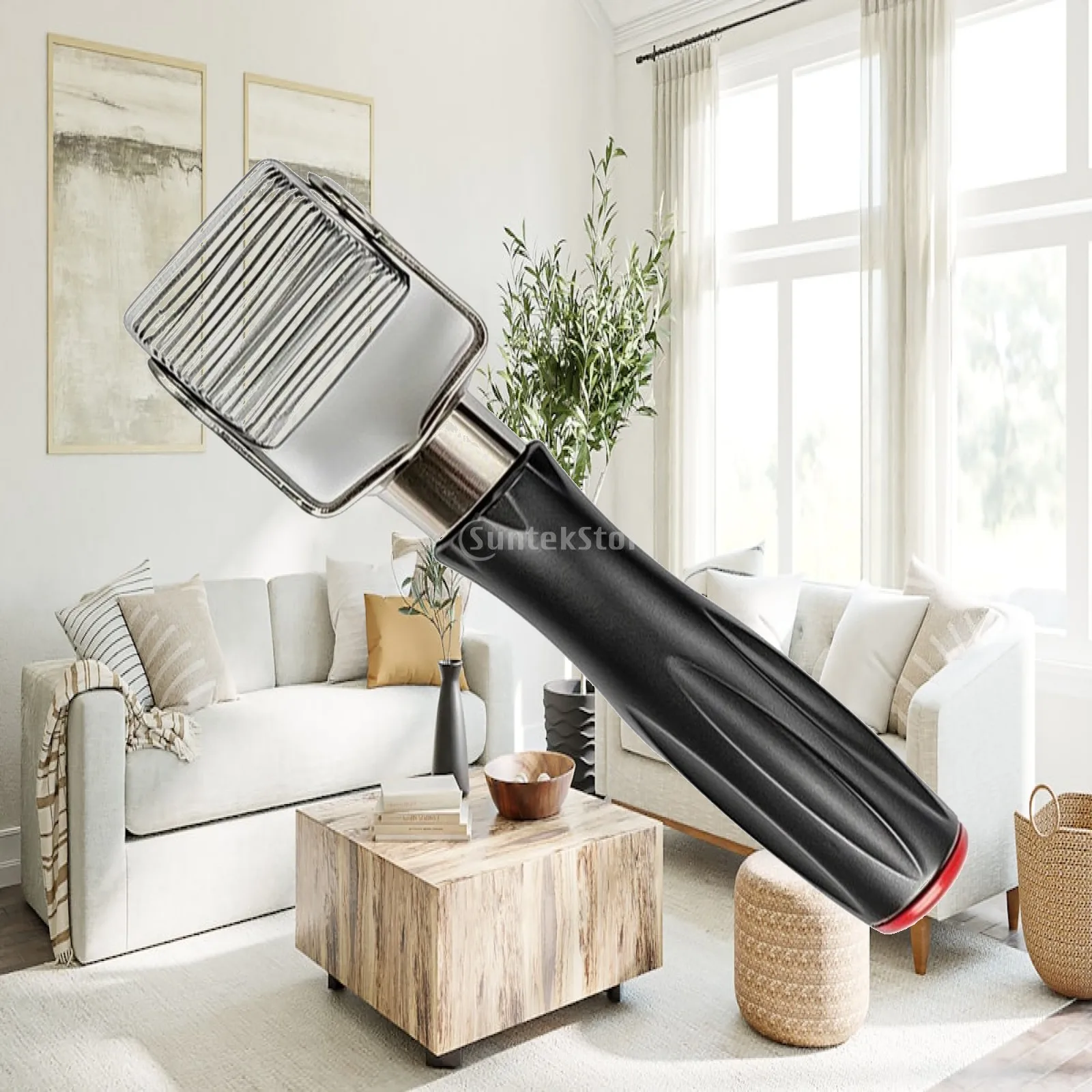 Durable Alloy Tire Repair Roller Tool for Sealing and Smoothing Jobs with Comfort Grip Handle and Grooved Wheel