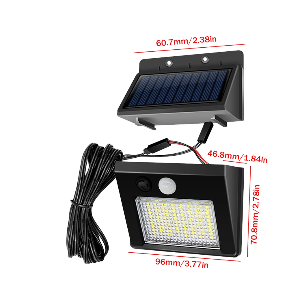 Lámpara Solar de 32LED/48LED para exteriores, foco de jardín de 1200mAh, luces de pared impermeables IP65, larga resistencia para porche, Patio