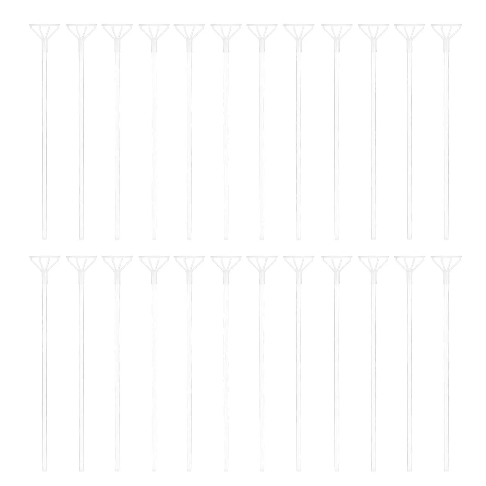 

50pcs Balloon Transparent Stands Party Wedding Balloon Holder Clear Supporting Sticks Fits Latex Foil Balloons Reusable