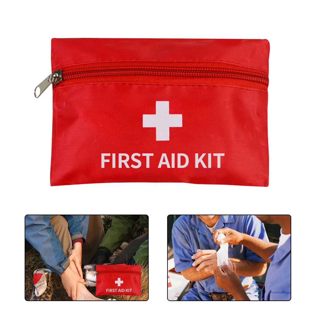 Emergency Medicine Storage Bag Outdoor Camping Hiking First Aid Empty Bag Emergency Pouch Bandage Tape Prep Pads Organizer Bag