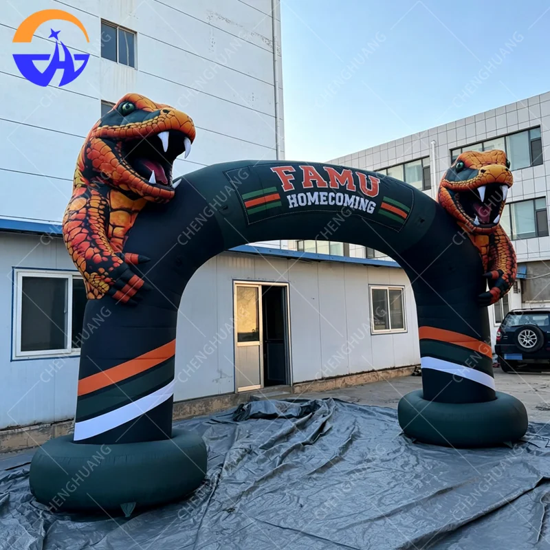 Customized large inflatable dinosaur arch model outdoor children's playground activity entrance decoration props