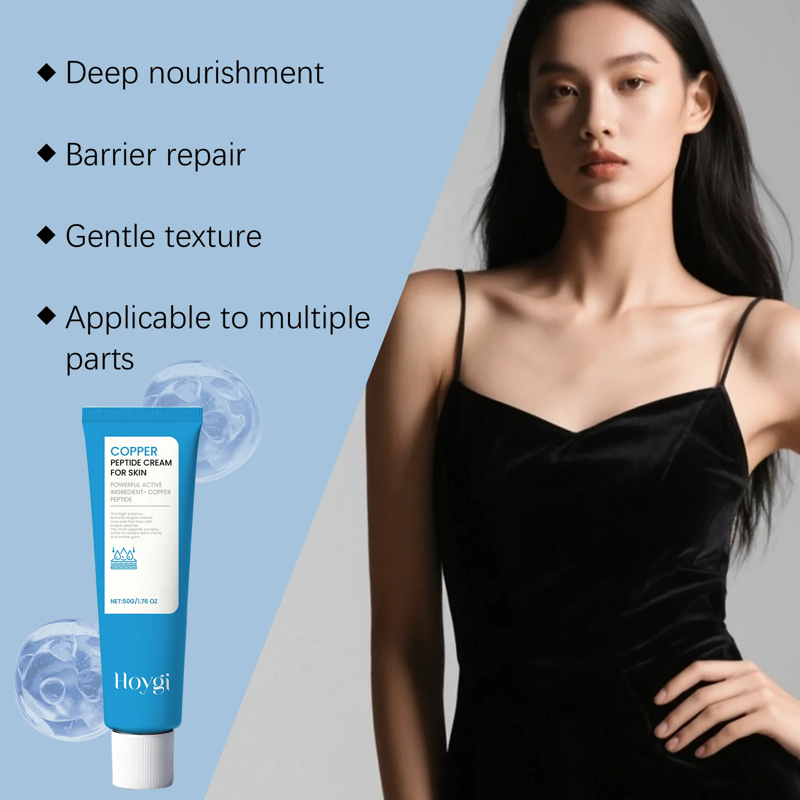 Premium Blue Copper Peptide Face Cream-GHK-Cu Recovery Formula for Deep Wrinkle Repair,Firming & Lifting Anti-Aging Moisturizer