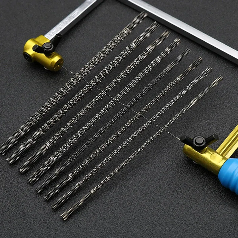 1–144 pcs # 1~ # 8 130mm Scroll Jig Saw Blade Spiral Teeth Kind Wood Saw Blades For Steel Wire Metal Cutting Hand Craft Tool Car