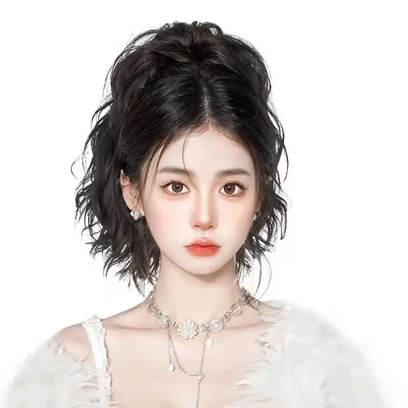 

Simulation hair ponytail grab clip women's new cloud ironing wool curl long short hair natural braid temperament grab clip fake
