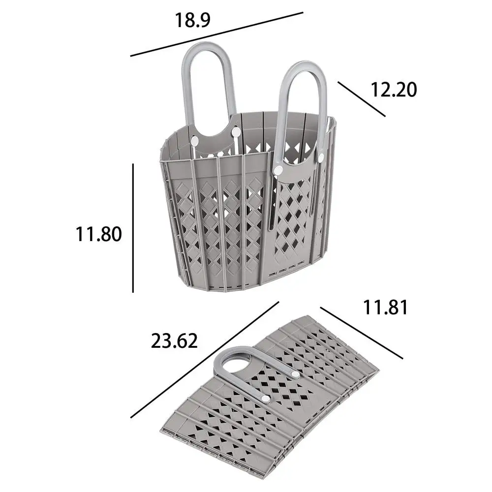 Conjunto de cesta de lavanderia portátil dobrável x 4 cesto de roupas dobrável leve design resistente alça de borracha armazenamento multiuso