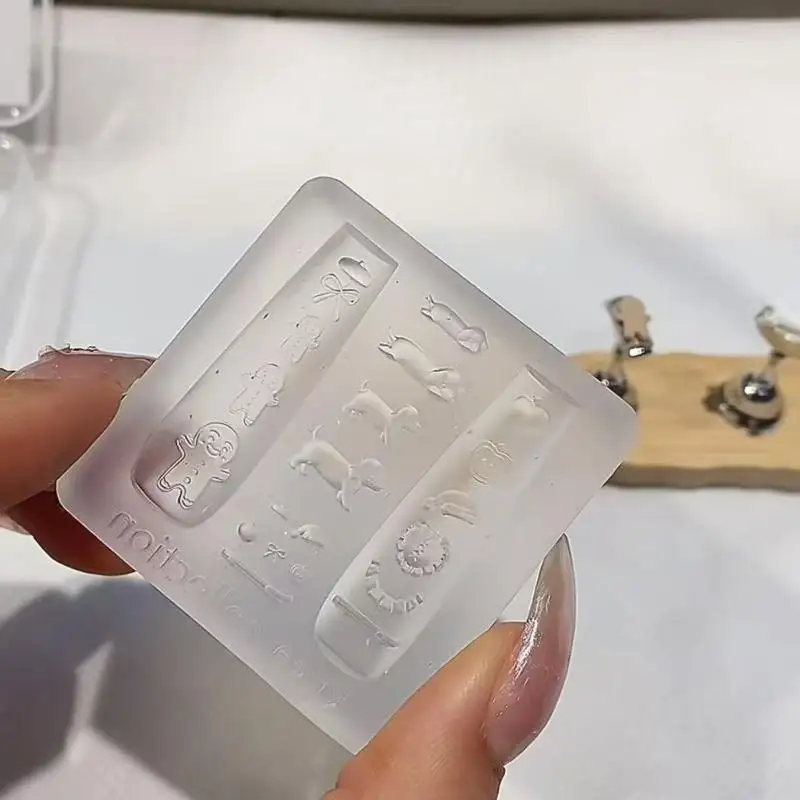 قالب رجل الزنجبيل من السيليكون ثلاثي الأبعاد الشفاف، تحسينات فن الأظافر، مشغولات مجوهرات ذاتية الصنع، أدوات تصميم مانيكير #3