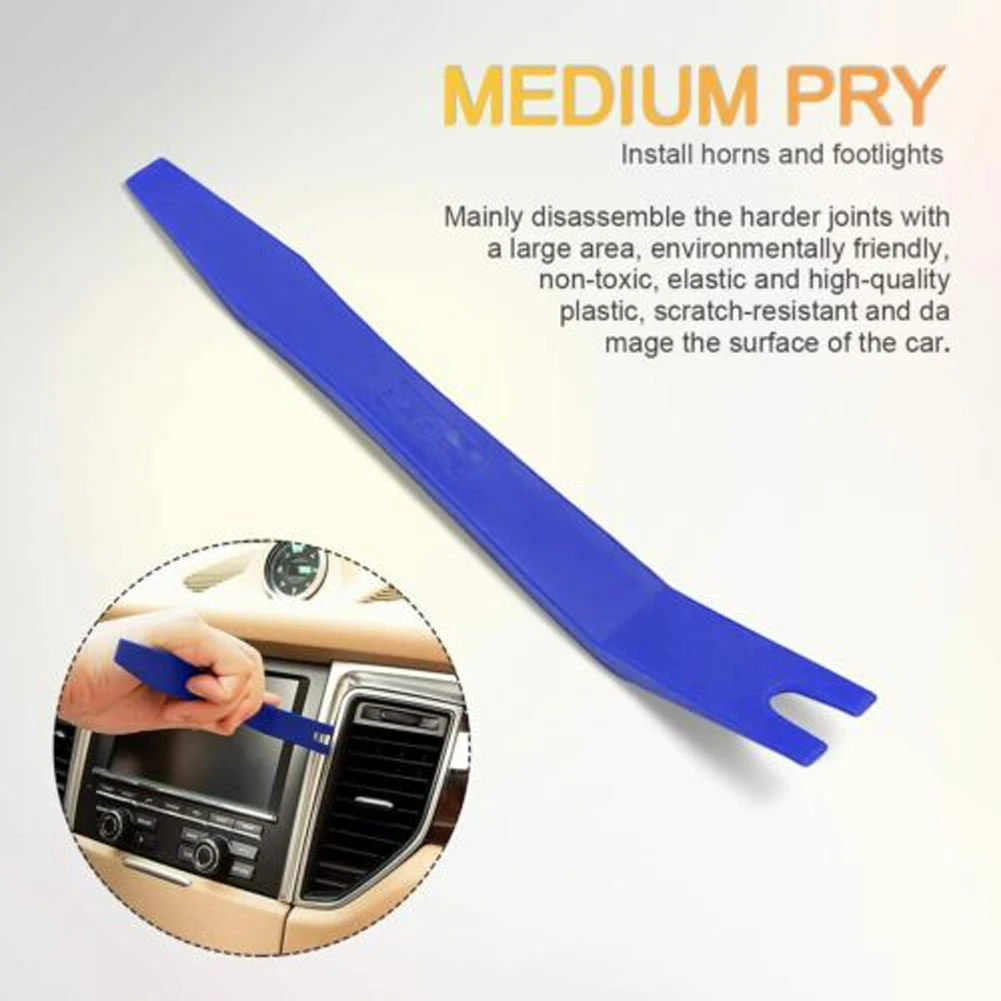 5Pcs Auto Removal Puller Pry Tool Plastic Car Radio Panel Trim Disassembly Tool Car Removal Installer Hand Tool for Auto Vehicle