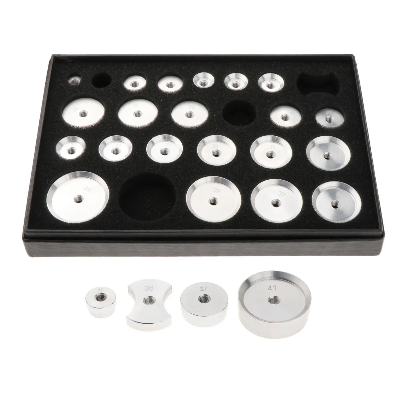 

25Pcs Watch Back Press Dies Watch Repairing Tools Aluminum Alloy Watchmakers Tools Watch Repair Tool Watch Back Case Closer Dies