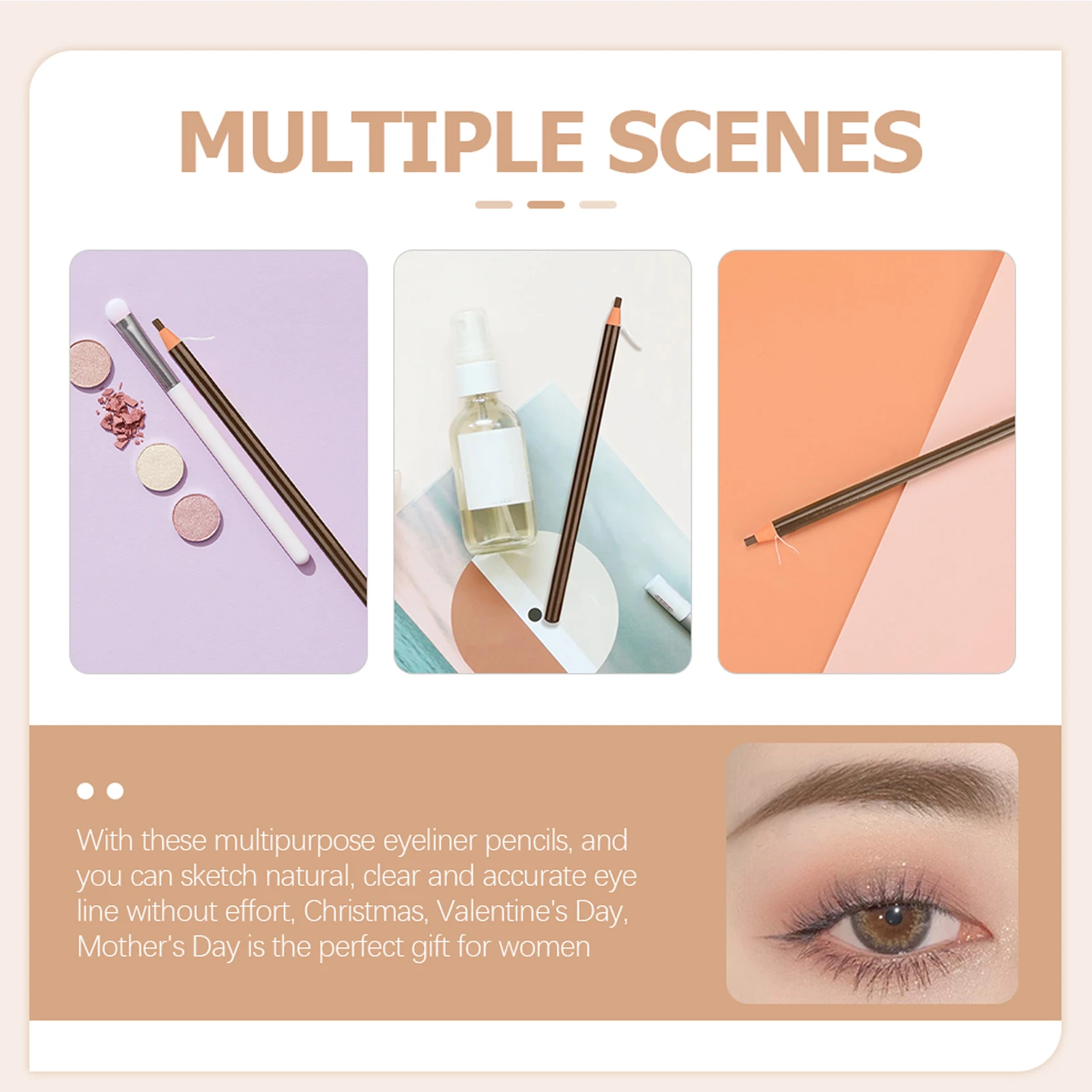 قلم حواجب محمول مقاوم للماء للنساء أداة مكياج الحواجب قلم Microblading يدوم طويلاً ملحقات تجميل وشم الحواجب