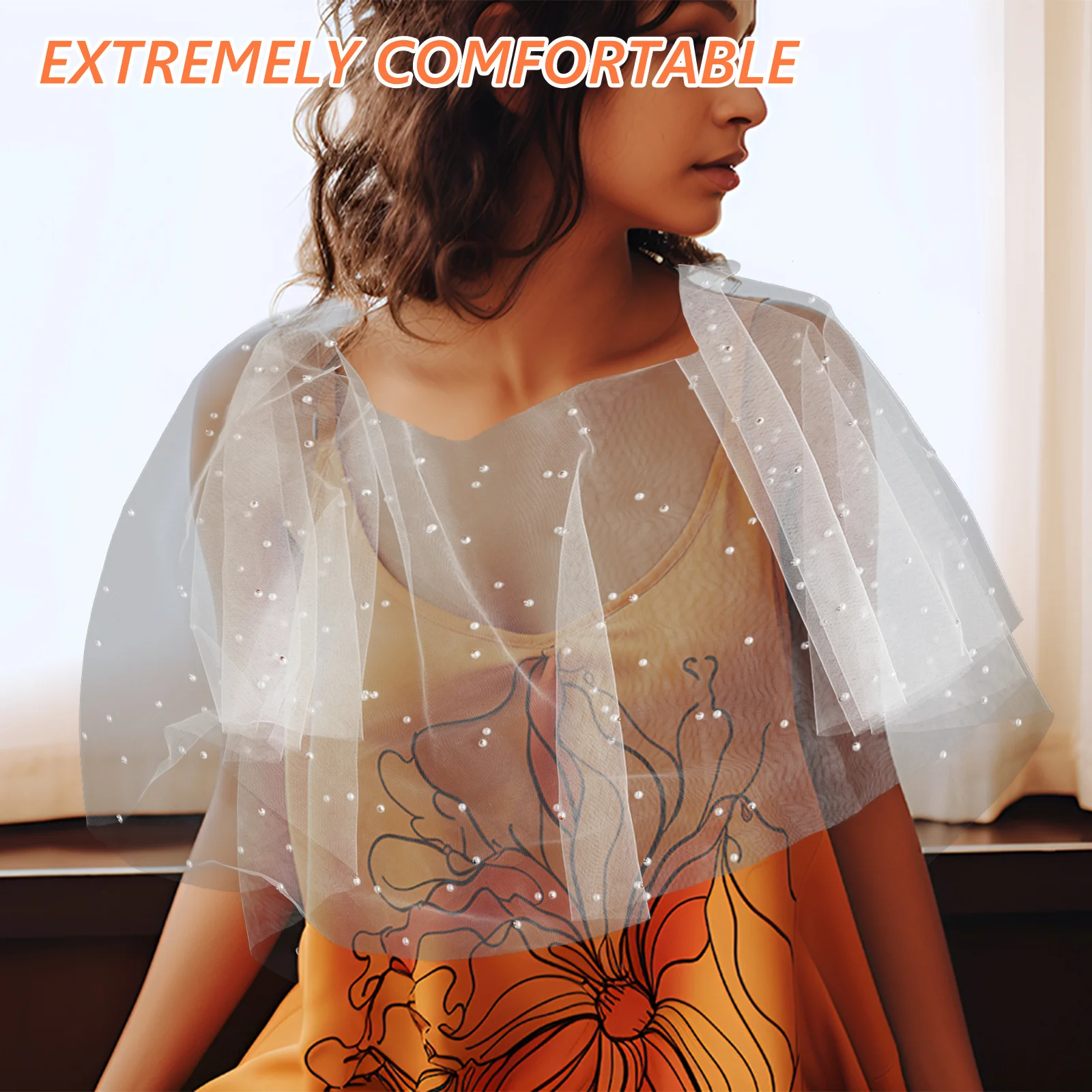 

Pearl Bridal Shawl Timeless White Handmade Wedding Cape Beaded Wrap Cover Up Formal Evening Events Flapper Shawl