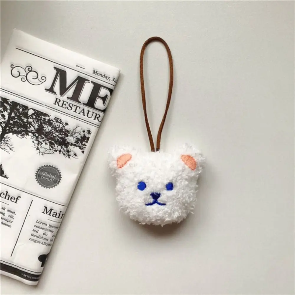 Llaveros con colgante de nombre de oso de peluche, decoración Kawaii, llaveros con etiqueta de nombre para niños de guardería, bolsa, accesorios de baratija para coche