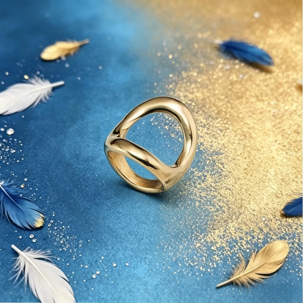 

2026 New Spain S925 Silver Fashion Hollow Large Circle Ring European and American Style Boutique Jewelry