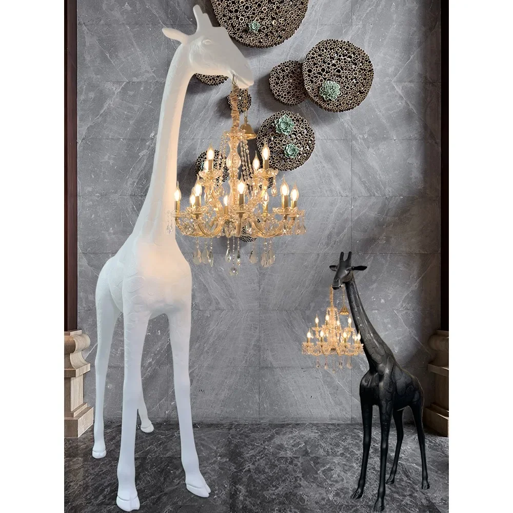 

Giraffe floor lamp creative FRP modern simple light luxury high-end decoration large Internet celebrity sculpture ornament