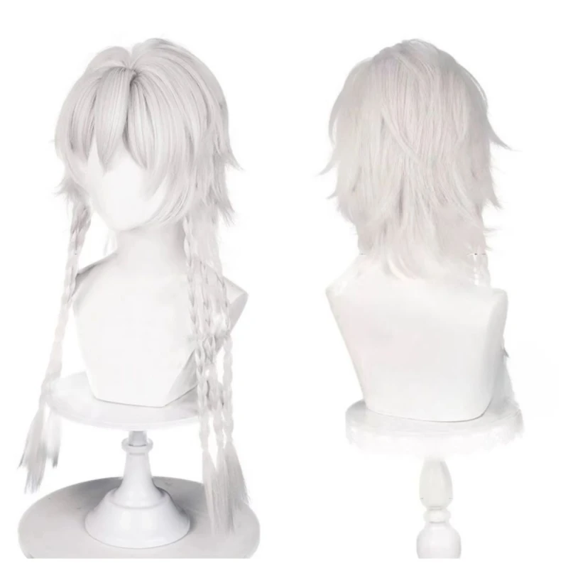 

Аниме-игра Identity V Night Watcher Eclipse Bearer, парик для косплея, короткий прямой синтетический парик, коса, пушистые волосы, термостойкий парик