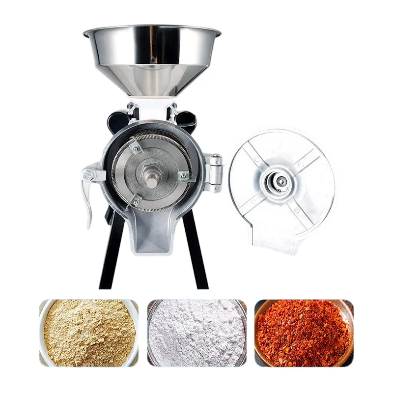 Wet Dry Grain Grinder Mill Smooth Flour Mill Spice Pulverizer Machine Essential for Flour Rice Mill Processing Motor Core