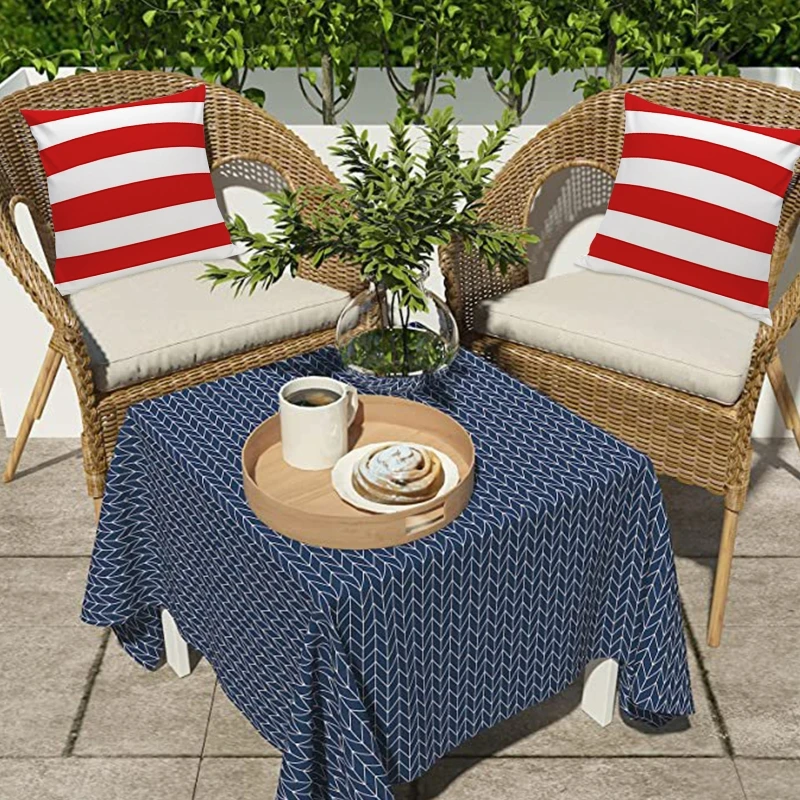 Outdoor Lumbar Pillow Covers 2pcs/set Double Side Printed Waterproof Cushion Cover for Patio Furniture Garden Decorative Gift