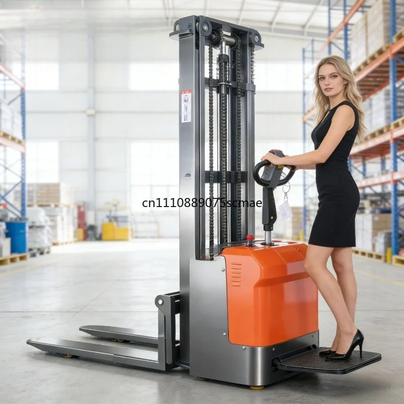 Stand-driving all-electric stacker Forklift Stacker Handling Forklift Trailer Raiser
