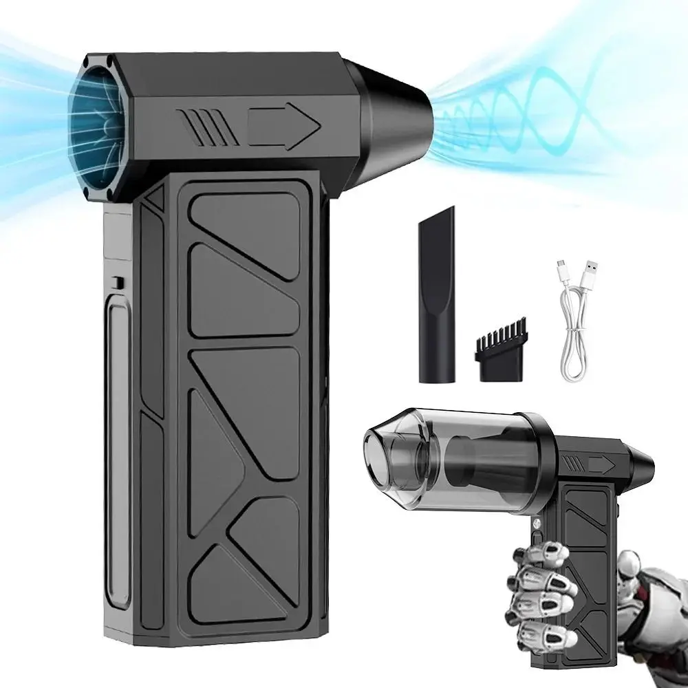 

Мини-турбореактивный вентилятор, 130000 об/мин, бесщеточный двигатель со светодиодной подсветкой, мощный пылеочиститель, перезаряжаемый высокоскоростной электрический воздуходувка