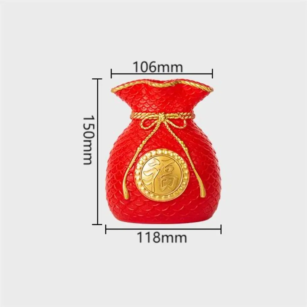 Blessed Bag Flowerpot Vase Chinese New Year Spring Festival Fortune Making Flower Arrangement Vase Plastic Festival Decoration