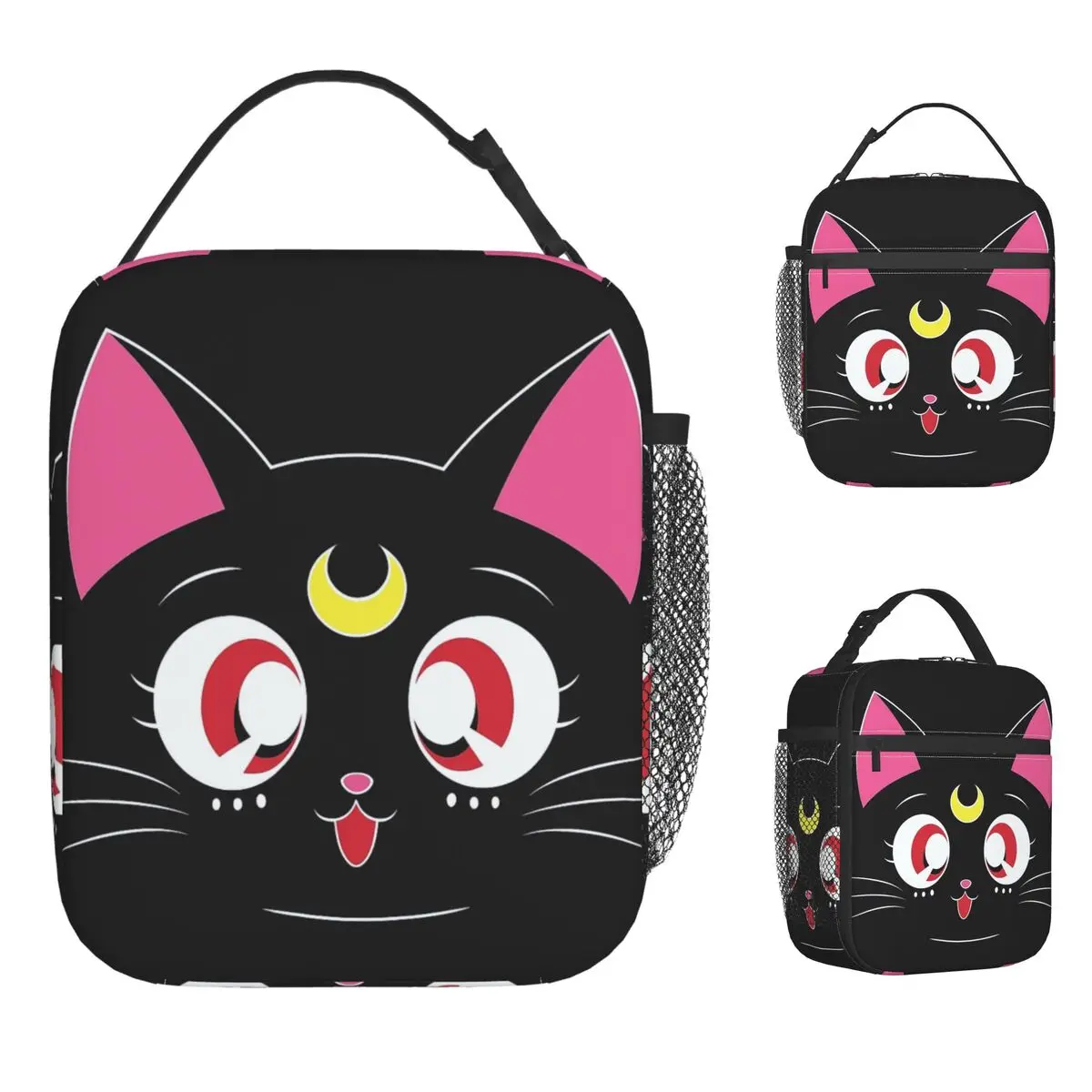

Sailors Moons Lunch Bag For Girls Print Lunch Box Funny Travel Cooler Bag Portable Zipper Oxford Tote Food Bags