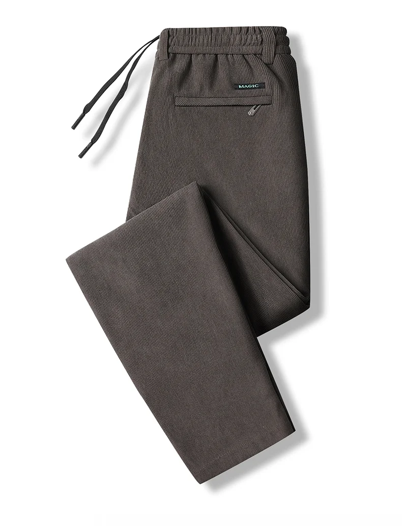 Männer Casual Hosen Elastische Taille Jogginghose Herbst Winter Kleidung Kordelzug Hosen Männlichen Cord Warme Große Größe Hosen – Detail 6