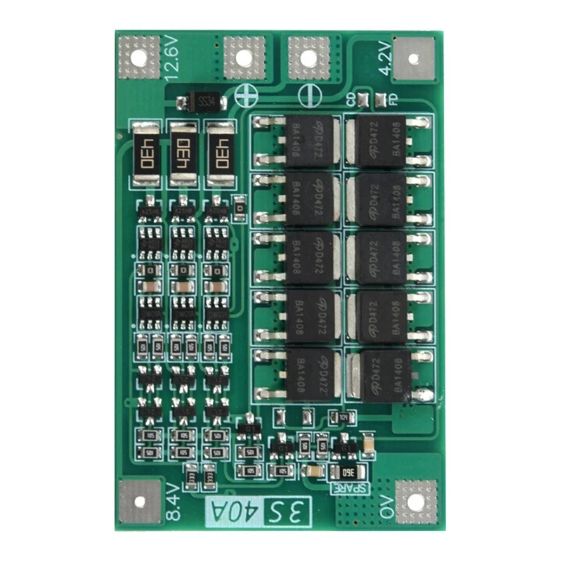 3S 40A Protection Board For Screwdriver Liion Battery Cell Pack Module With Balance