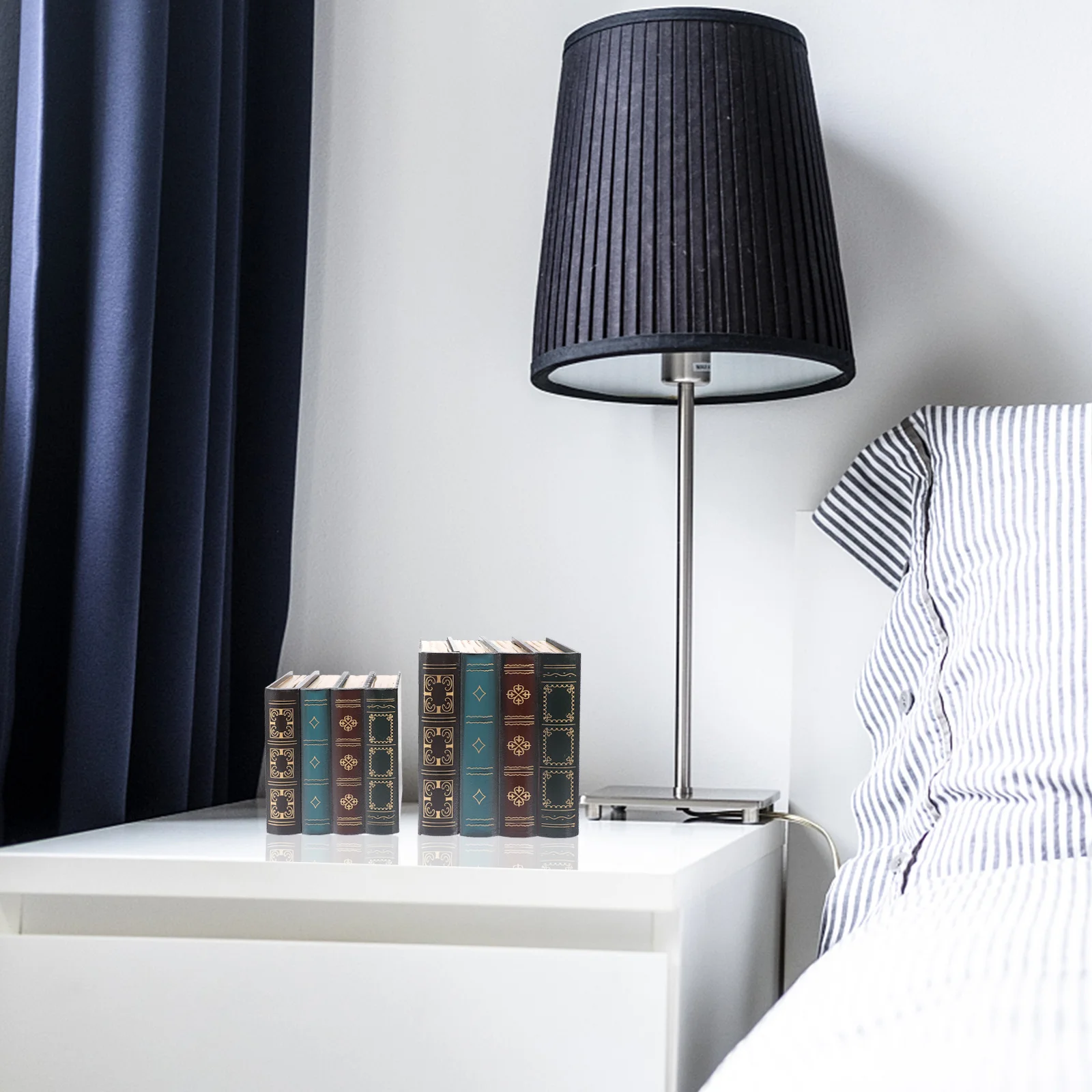 2 قطعة كتاب محاكاة ديكور حرف خشبية للمنزل مكتب سطح المكتب الزينة كتاب وهمية منضدية الديكور عرض الدعامة رف الكتب #6