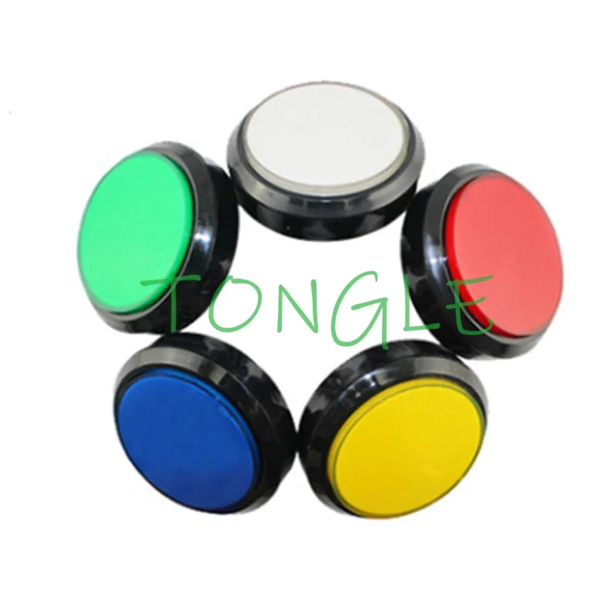 

10 шт., 100 мм, новинка, 5 цветов, светодиодная лампа, большой круглый аркадный игровой плеер, кнопочный переключатель