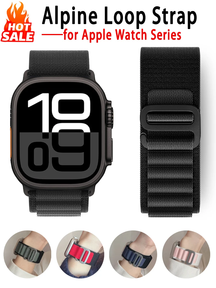 Alpine Loop Strap for Apple watch Ultra 2 Band 49mm 45mm 44mm 40mm 41mm 46mm 42mm 38mm Bracelet iWatch series 10 SE 9 8 7 6 5 4