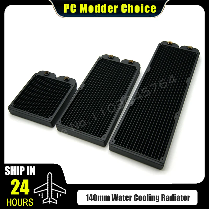 Chłodnica wodna PC miedź 140MM 280MM 420MM chłodnica wodna płynna CPU GPU wymiennik ciepła dla wentylatora 140mm