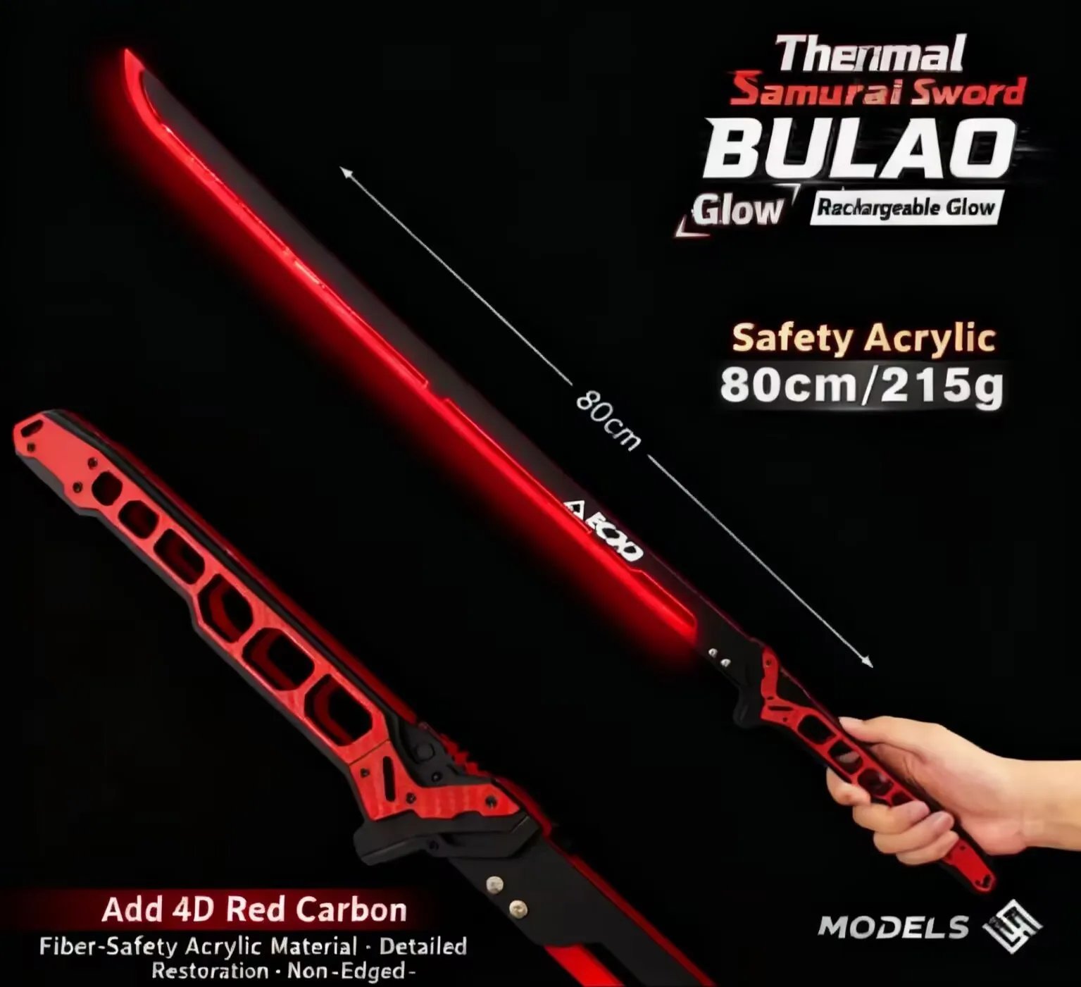 80cm Lightsaber Toy - LED Light Up Retractable Saber for Kids & Fans