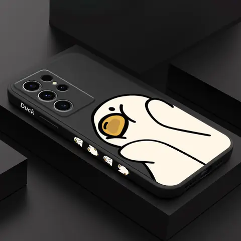 아름다운 오리 휴대폰 케이스 삼성 갤럭시 S25 FE S24 S23 S22 S21 S20 울트라 플러스 FE 노트 20 울트라 10 9 플러스 커버