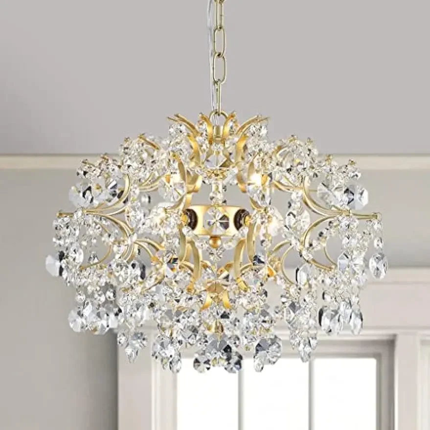 YECTSKI Crystal Chandelier Pendant Ceiling Light Modern Hanging Lighting Fixture for Bedroom Hallway Bar Kitchen Bathroom