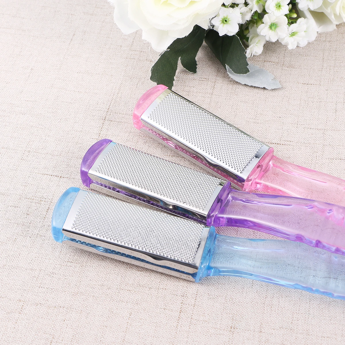 

Foot Callus Double Sided Dead Double-Sided Callus Remover Skin Scrub Razor Stainless Steel Plastic Handle Nail File Tool