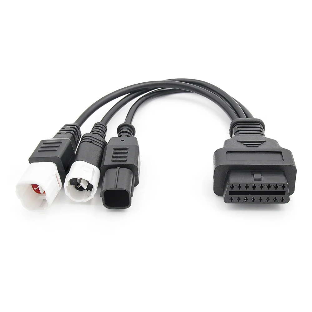 3 IN 1 voor Yamaha 3pin 4pin en Honda 6pin OBD2 16PIN Motorfiets Diagnostische Connector Kabel Adapter obd 2 Motor Verlengkabel