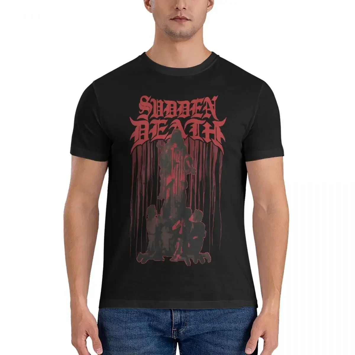 CULT Men T Shirts Svdden Death Novelty Tee Shirt Short Sleeve Round Collar T-Shirts Pure Cotton Gift Idea Clothes