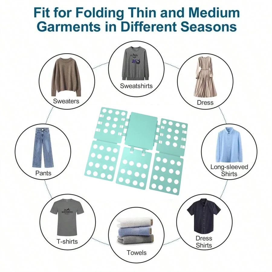 لوح ملابس بلاستيكي قابل للطي، سهل وسريع، مجلد غسيل للأطفال، لوح قابل للطي، أداة تخزين منزلية للأطفال والكبار