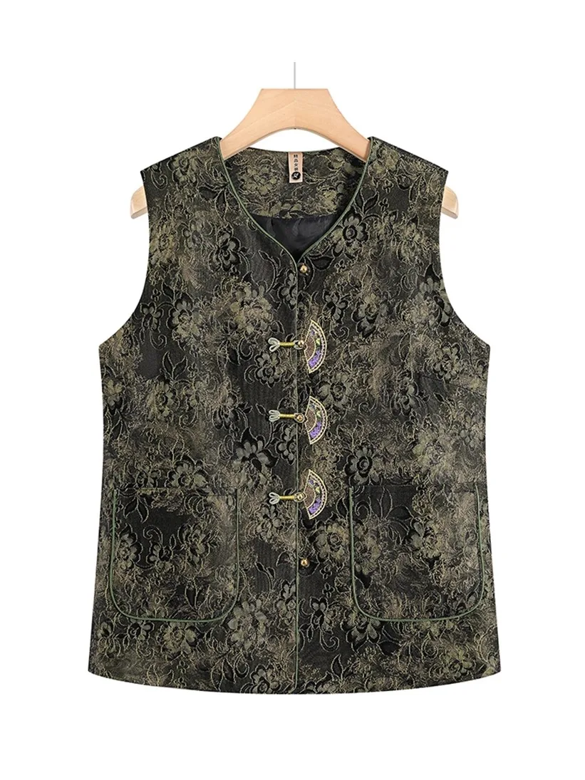 Thiened Fce ベスト 中年女性用 春秋アウター 冬 暖かい ふわふわ Jaet andmother Sle