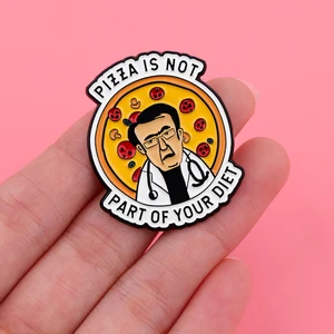 Kutipan Dokter Lucu Pin Enamel Pizza Bros Pin Kerah Pinus Lencana pada Aksesori Pakaian Ransel Hadiah Ulang Tahun Perhiasan Fashion 10 bros dokter penjualan terbaik - №