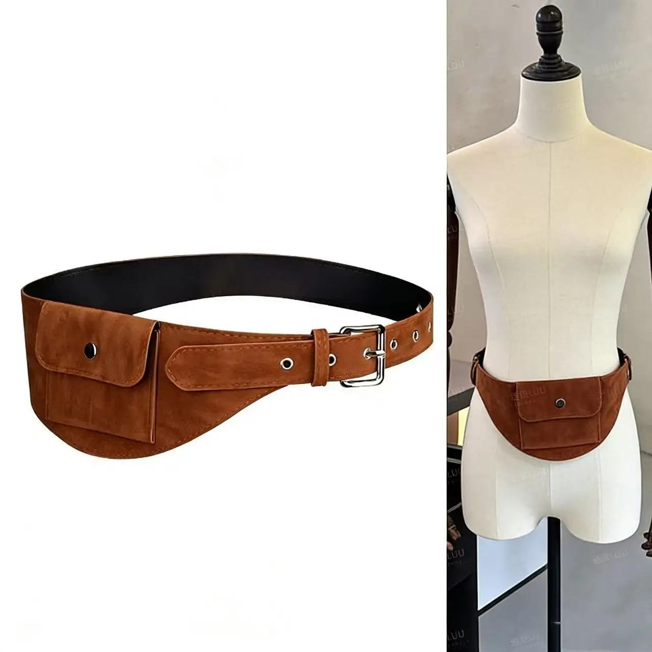 

Модный дизайн: Женский широкий пояс-корсет из замши и искусственной кожи, декоративный пояс для платья, широкий пояс-кумербанд для женщин